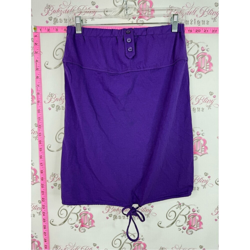 Seductions tube top y2k strapless Women's Purple Drawstring Hem Tank Top
